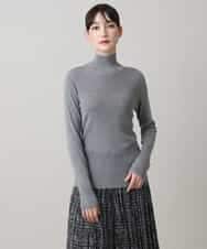 RHFAG02360 HIROKO KOSHINO(ヒロココシノ) テンセルウールハイネックニットプルオーバー ライトグレー