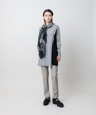 RHFAI40490 HIROKO KOSHINO(ヒロココシノ) レイヤード風バイカラーニットチュニック グレー