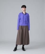 RHFAV56390 HIROKO KOSHINO(ヒロココシノ) ビスコースクロップド丈ニットプルオーバー オレンジ