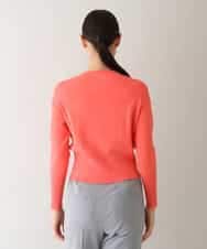 RHFAV56390 HIROKO KOSHINO(ヒロココシノ) ビスコースクロップド丈ニットプルオーバー オレンジ