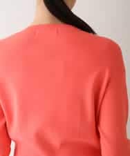 RHFAV56390 HIROKO KOSHINO(ヒロココシノ) ビスコースクロップド丈ニットプルオーバー オレンジ