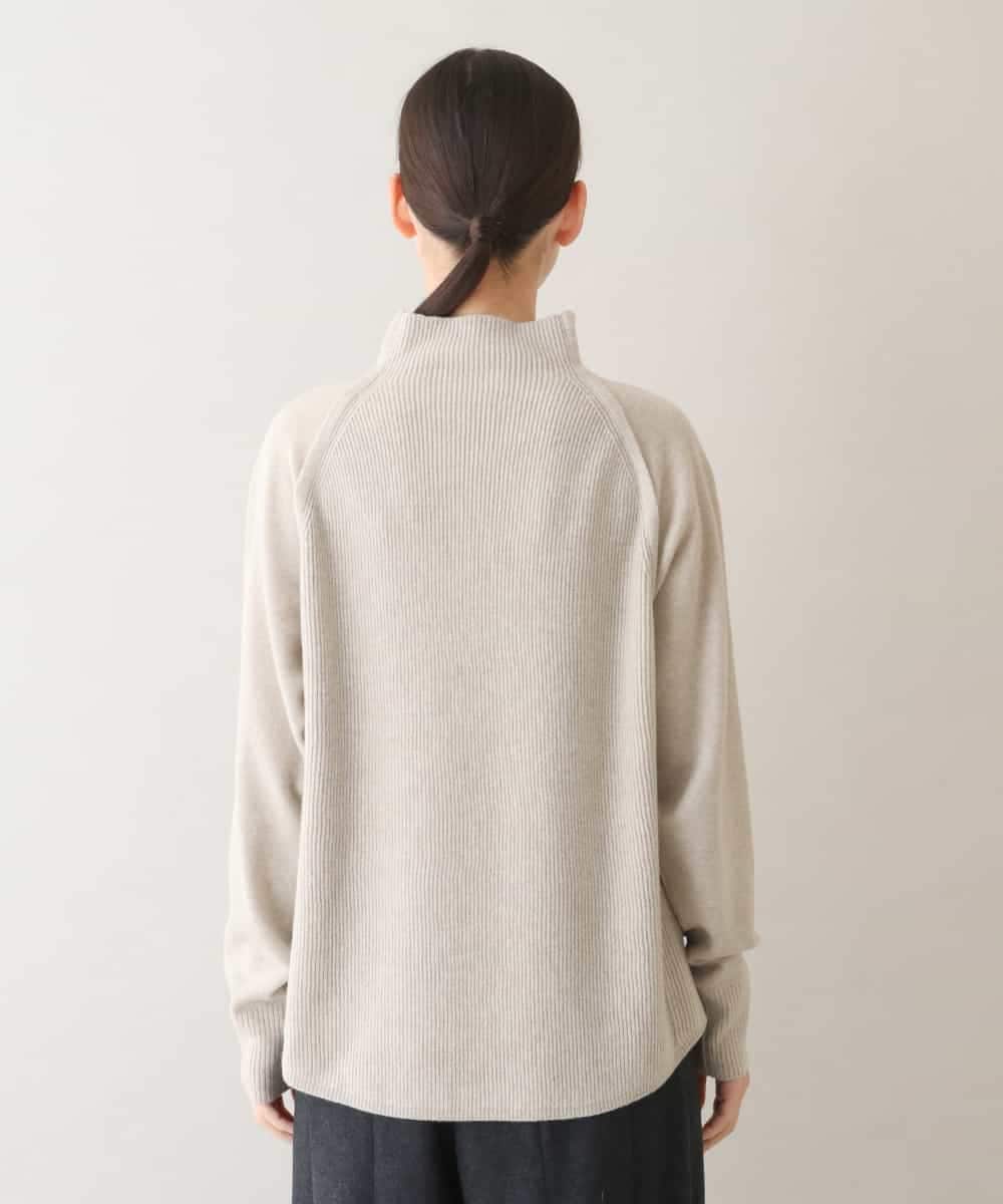 RHFAX71390 HIROKO KOSHINO(ヒロココシノ) ボトルネックニットプルオーバー ベージュ