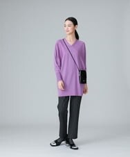 RHFAX72390 HIROKO KOSHINO(ヒロココシノ) 【日本製】ドルマンスリーブニットプルオーバー ラベンダー
