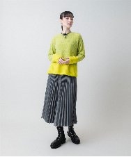 RHFCC04490 HIROKO KOSHINO(ヒロココシノ) MIXカラーブークレーニットプルオーバー/日本製 レッド