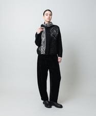 RHFCD35690 HIROKO KOSHINO(ヒロココシノ) ラメフラワージャカードニット/日本製 ブラック