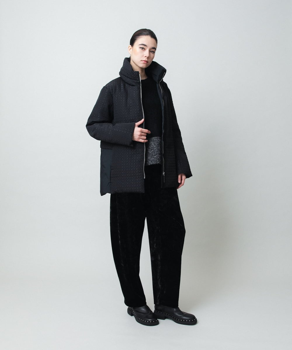 RHFCD37490 HIROKO KOSHINO(ヒロココシノ) バイカラーブークレヤーンニット/日本製 イエロー