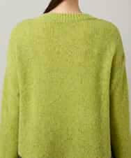 RHFCD37490 HIROKO KOSHINO(ヒロココシノ) バイカラーブークレヤーンニット/日本製 イエロー