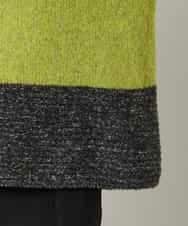 RHFCD37490 HIROKO KOSHINO(ヒロココシノ) バイカラーブークレヤーンニット/日本製 イエロー