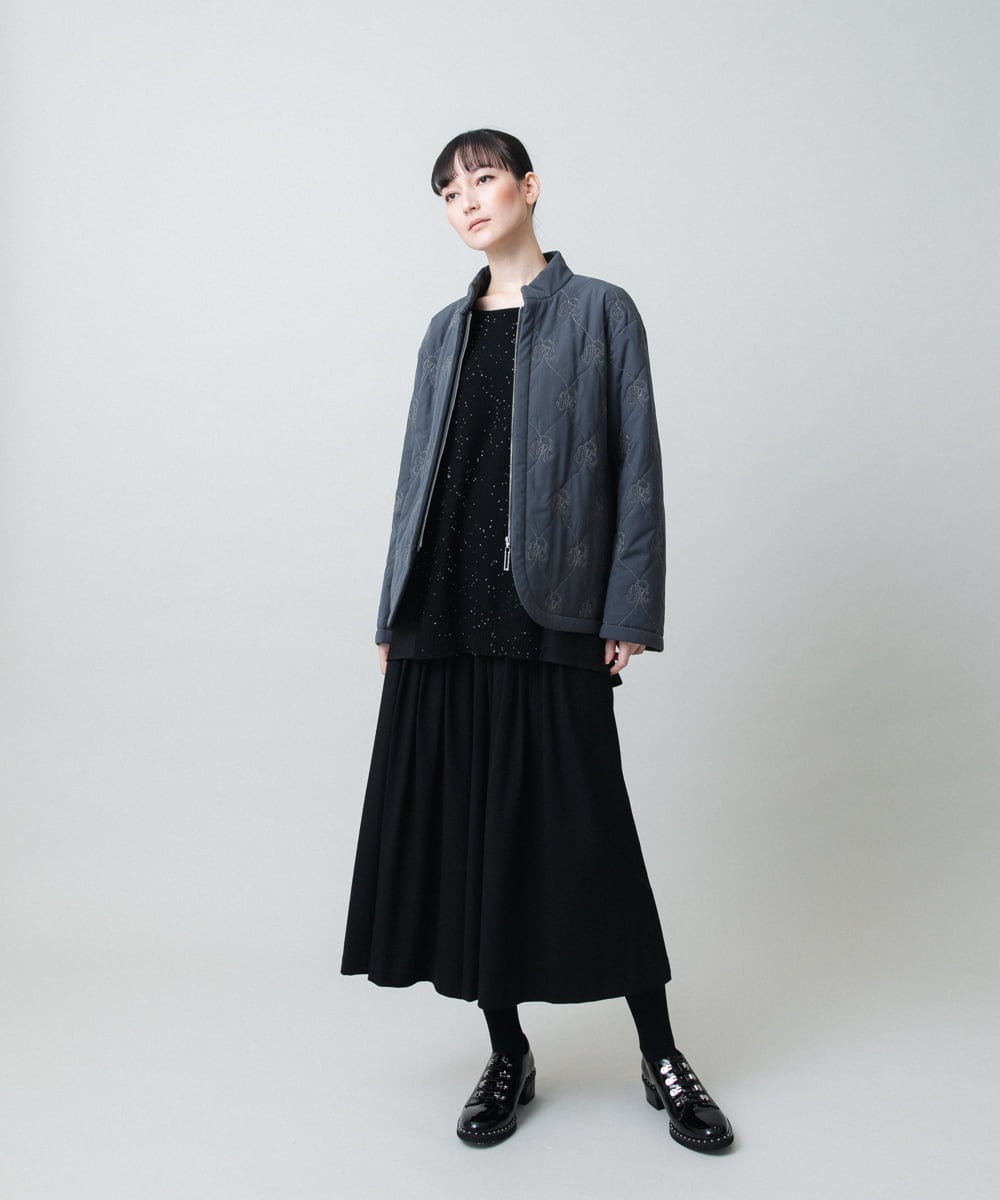 RHFED43730 HIROKO KOSHINO(ヒロココシノ) スキャッタービーズジョイントニット ブラック