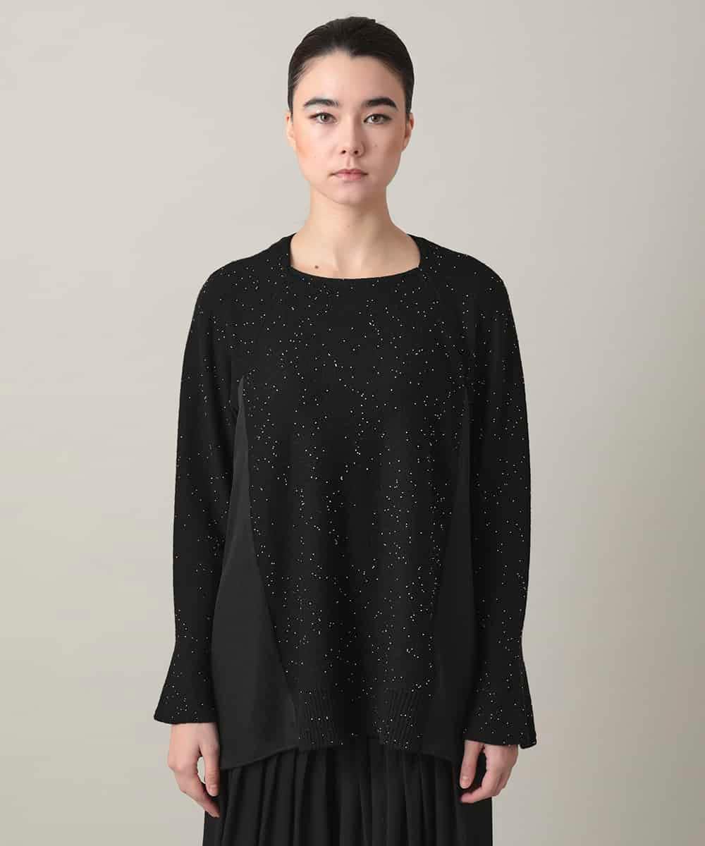 RHFED43730 HIROKO KOSHINO(ヒロココシノ) スキャッタービーズジョイントニット ブラック