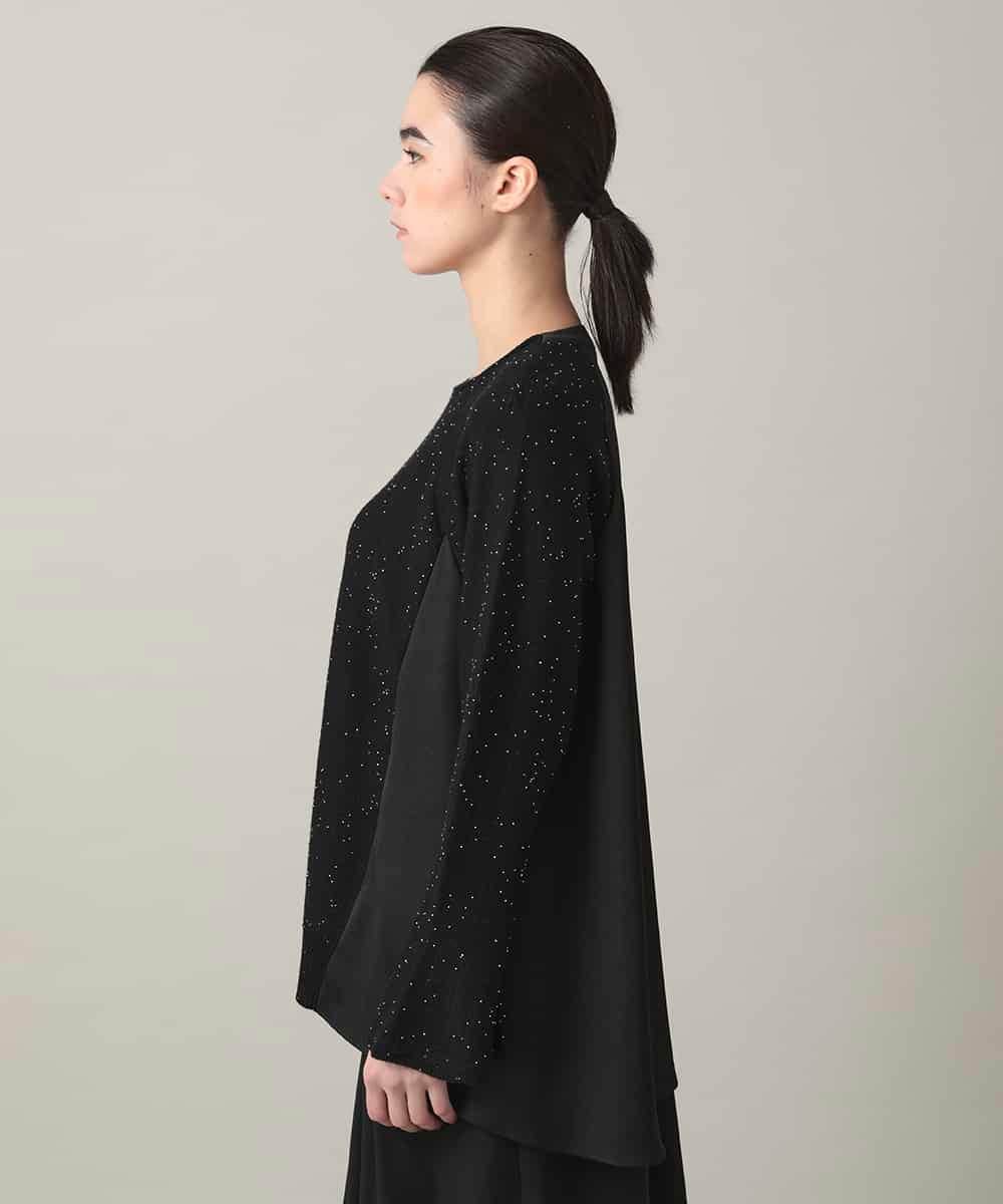 RHFED43730 HIROKO KOSHINO(ヒロココシノ) スキャッタービーズジョイントニット ブラック