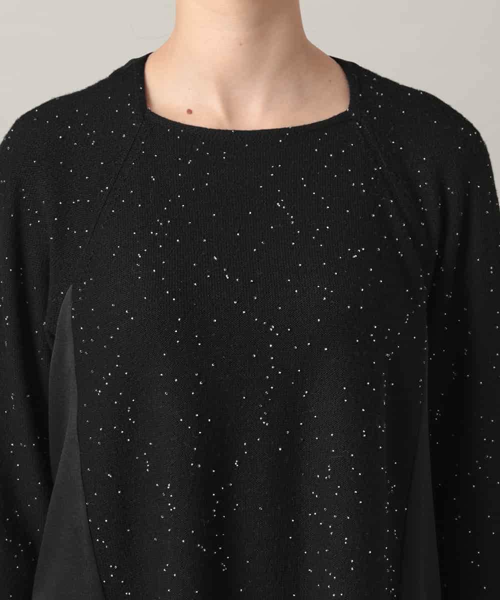 RHFED43730 HIROKO KOSHINO(ヒロココシノ) スキャッタービーズジョイントニット ブラック