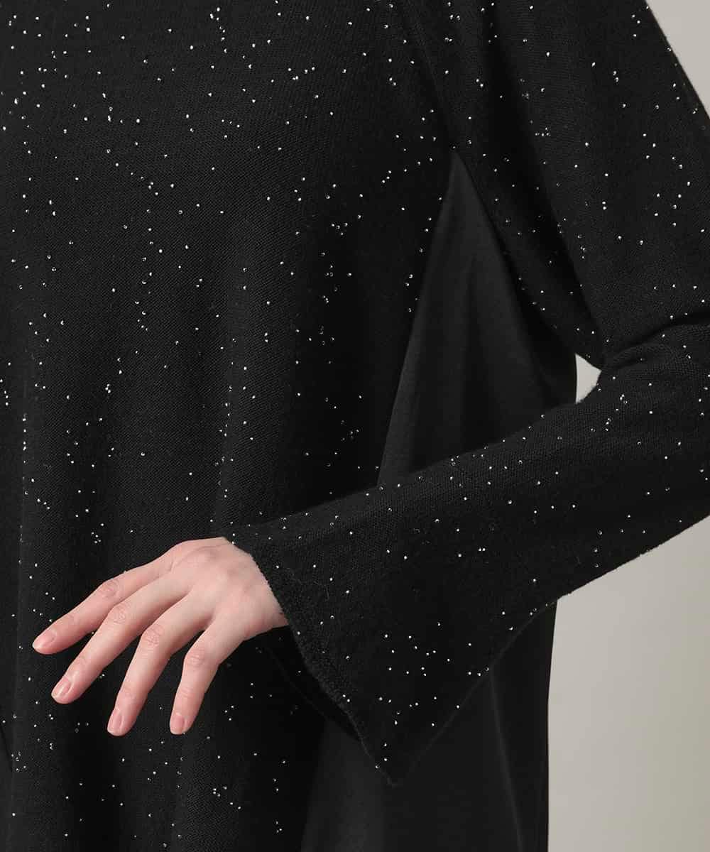 RHFED43730 HIROKO KOSHINO(ヒロココシノ) スキャッタービーズジョイントニット ブラック