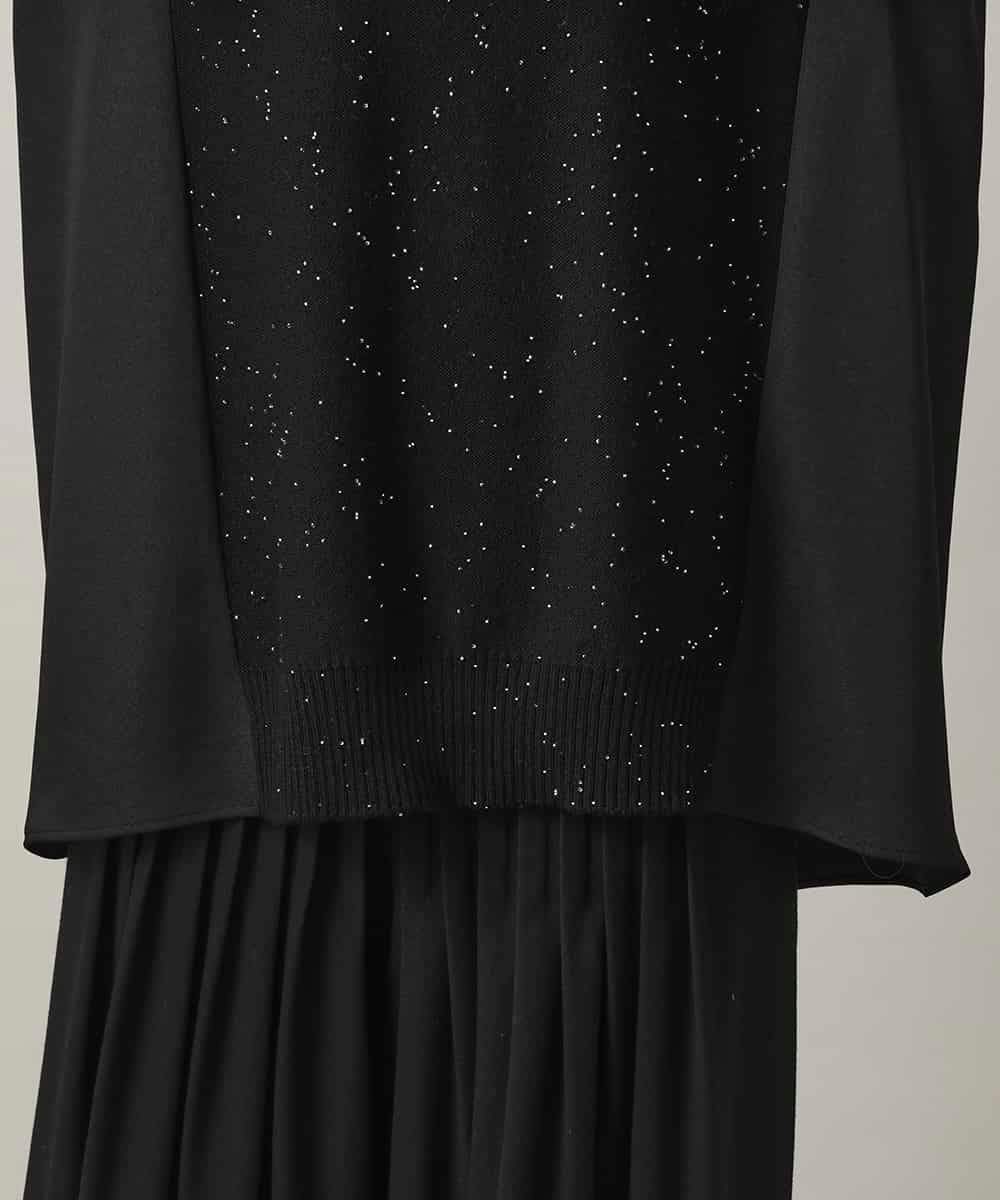 RHFED43730 HIROKO KOSHINO(ヒロココシノ) スキャッタービーズジョイントニット ブラック