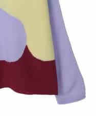 RHFED45690 HIROKO KOSHINO(ヒロココシノ) ブロックアートインターシャドルマンニット/日本製 マルチ