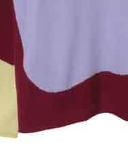 RHFED45690 HIROKO KOSHINO(ヒロココシノ) ブロックアートインターシャドルマンニット/日本製 マルチ