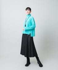 RHFED47690 HIROKO KOSHINO(ヒロココシノ) 幾何ジャカードウールニットプルオーバー/日本製 パープル