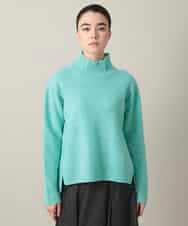 RHFED47690 HIROKO KOSHINO(ヒロココシノ) 幾何ジャカードウールニットプルオーバー/日本製 ライトブルー