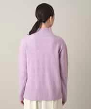 RHFED47690 HIROKO KOSHINO(ヒロココシノ) 幾何ジャカードウールニットプルオーバー/日本製 パープル