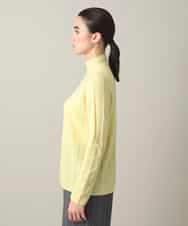 RHFED48340 HIROKO KOSHINO(ヒロココシノ) ホールガーメントタートルネックプルオーバー/日本製 ライトイエロー