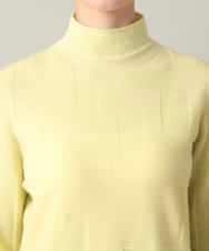 RHFED48340 HIROKO KOSHINO(ヒロココシノ) ホールガーメントタートルネックプルオーバー/日本製 ライトイエロー