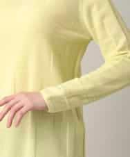 RHFED48340 HIROKO KOSHINO(ヒロココシノ) ホールガーメントタートルネックプルオーバー/日本製 ライトイエロー