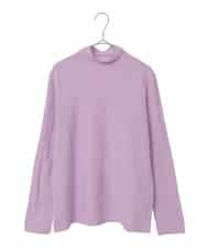 RHFED48340 HIROKO KOSHINO(ヒロココシノ) ホールガーメントタートルネックプルオーバー/日本製 パープル