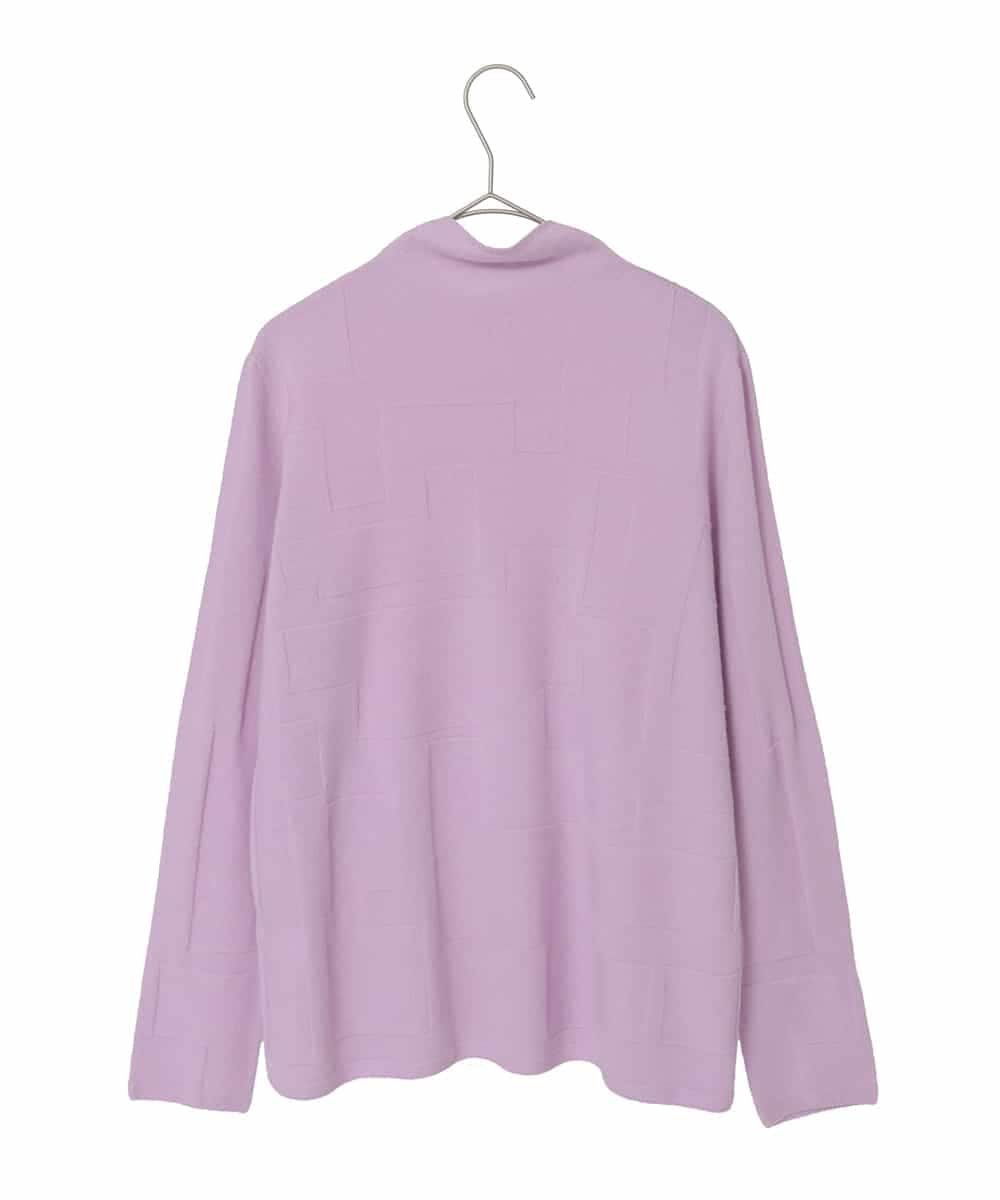 RHFED48340 HIROKO KOSHINO(ヒロココシノ) ホールガーメントタートルネックプルオーバー/日本製 パープル