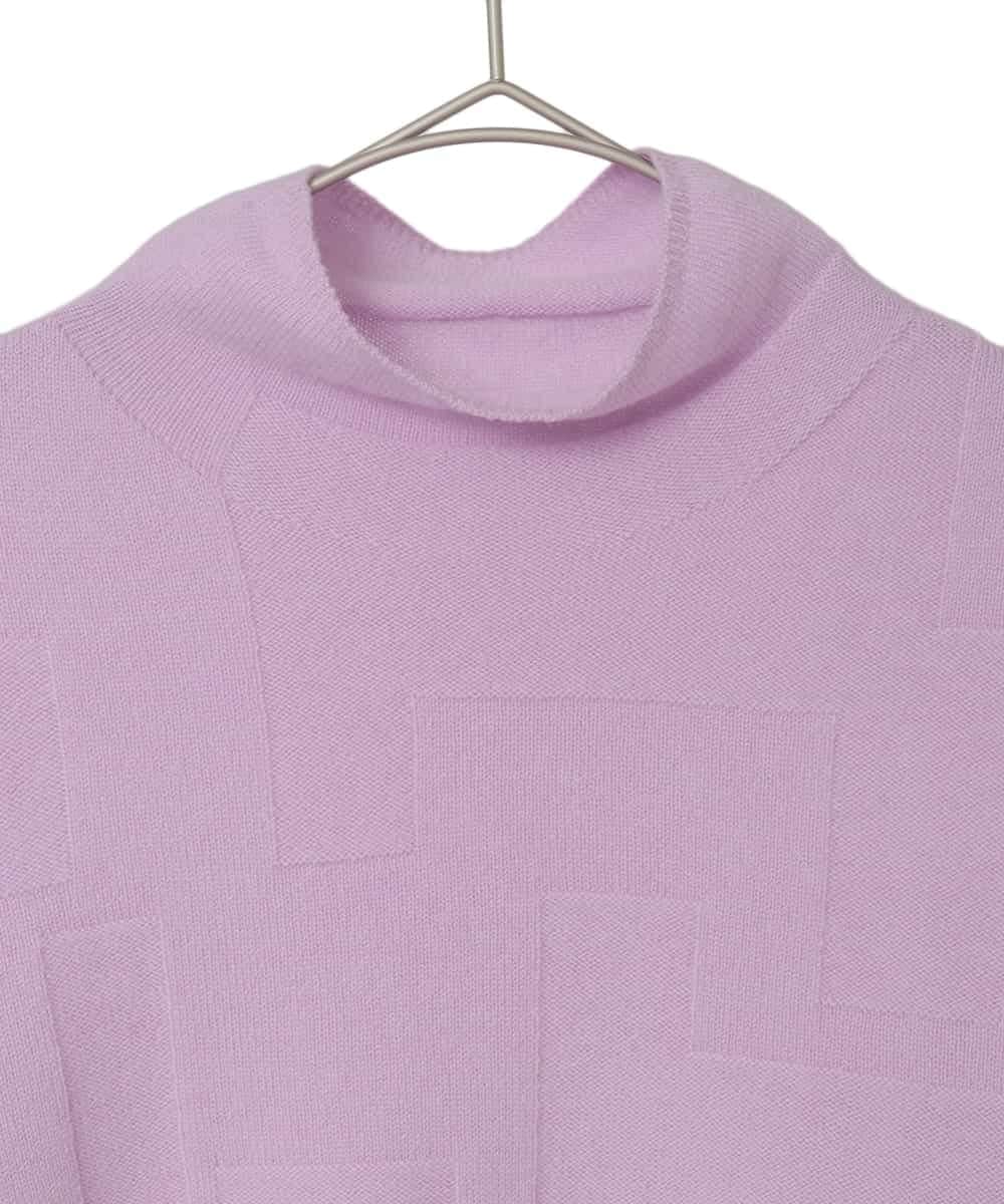 RHFED48340 HIROKO KOSHINO(ヒロココシノ) ホールガーメントタートルネックプルオーバー/日本製 パープル