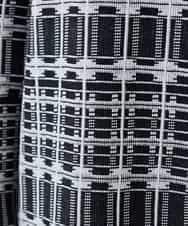 RHFED56830 HIROKO KOSHINO(ヒロココシノ) チェックジャカードニットワンピース ブラック