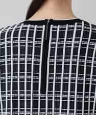 RHFED57740 HIROKO KOSHINO(ヒロココシノ) チェックジャカード立体ヘムチュニック ブラック