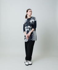 RHFGA02690 HIROKO KOSHINO(ヒロココシノ) アートジャカードニットプルオーバー /日本製 グリーン