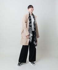 RHFGD05390 HIROKO KOSHINO(ヒロココシノ) シアーメッシュニットプルオーバー /洗える ブルー