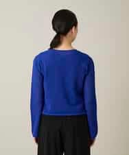 RHFGD05390 HIROKO KOSHINO(ヒロココシノ) シアーメッシュニットプルオーバー /洗える ブルー