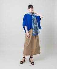 RHFHE01490 HIROKO KOSHINO(ヒロココシノ) バックギャザードルマンニットプルオーバー /洗える ブルー
