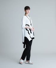 RHFHT56490 HIROKO KOSHINO(ヒロココシノ) イレギュラーヘム洋梨インターシャニット ホワイト