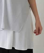 RHFHW50590 HIROKO KOSHINO(ヒロココシノ) 【ツインアイテム】オンニットレイヤードトップ ライトグレー