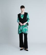 RHFJQ01330 HIROKO KOSHINO(ヒロココシノ) 【日本製】畦ラメニットベスト ボルドー