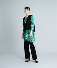 RHFJQ01330 HIROKO KOSHINO(ヒロココシノ) 【日本製】畦ラメニットベスト ボルドー