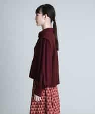 RHFJQ01330 HIROKO KOSHINO(ヒロココシノ) 【日本製】畦ラメニットベスト ボルドー