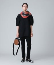 RHFJU31490 HIROKO KOSHINO(ヒロココシノ) 【日本製】コクーンフォルムデザインプルオーバー ブラック