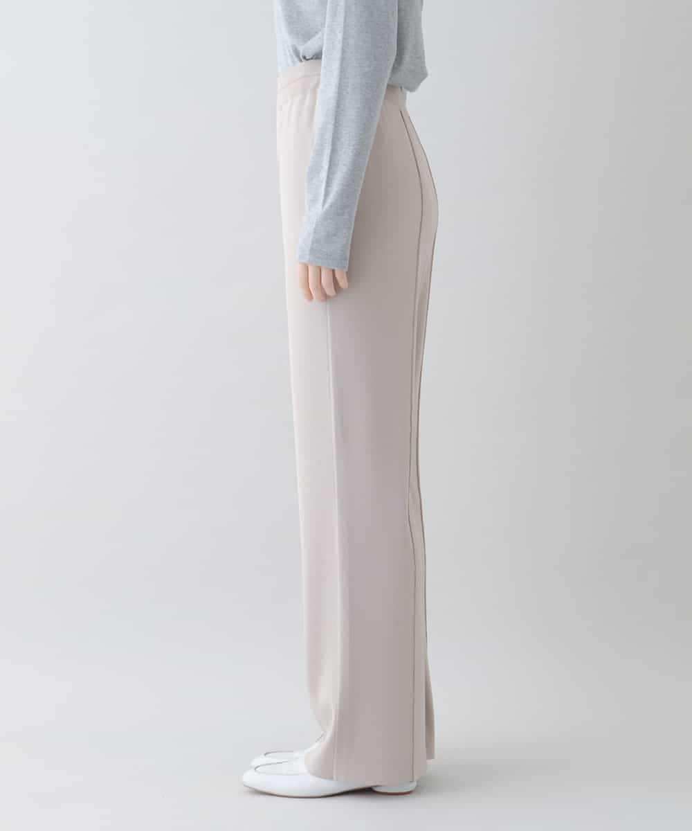 RHGFS12490 HIROKO KOSHINO(ヒロココシノ) ハイツイストレーヨンニットパンツ ベージュ