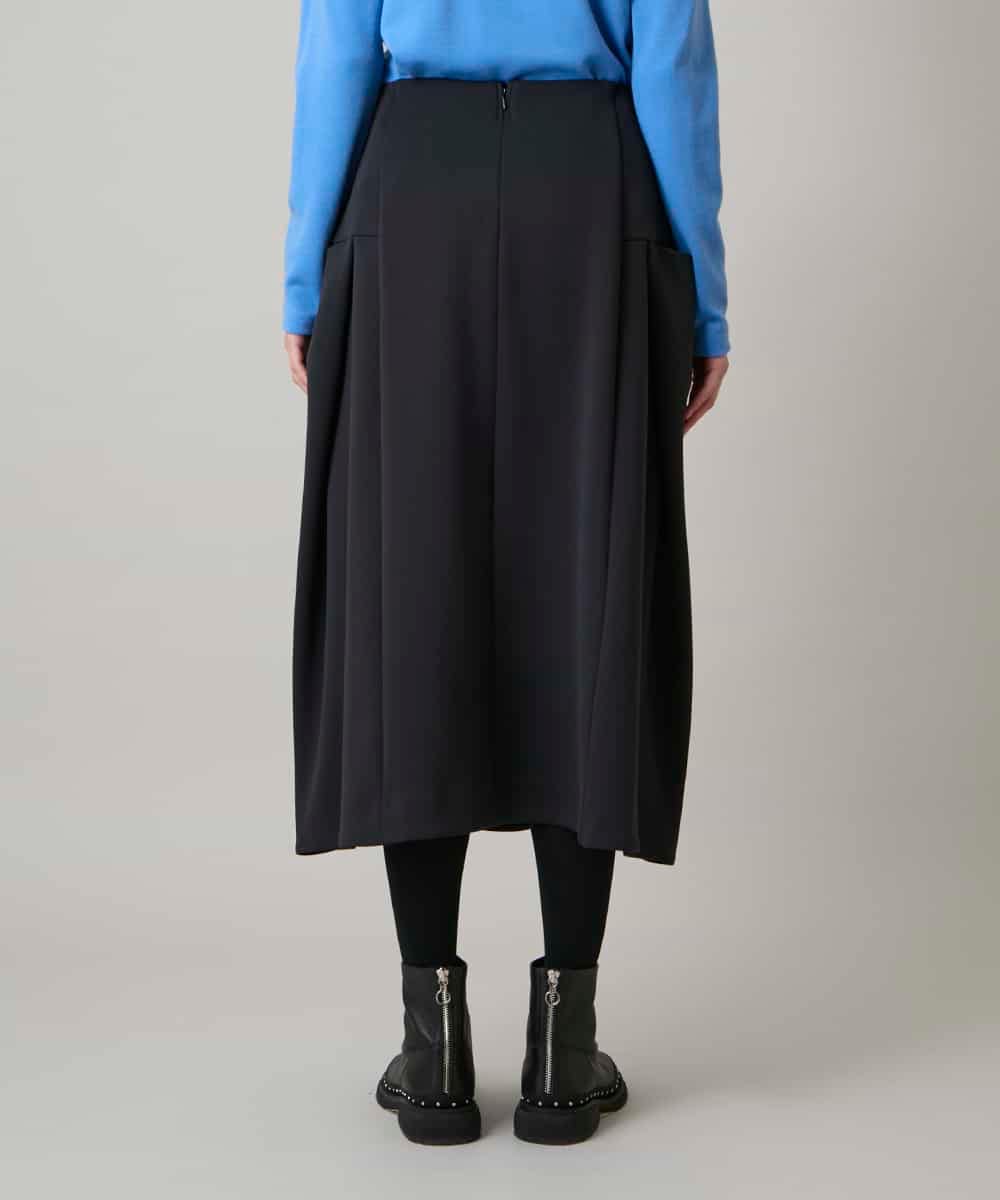RHHAE19450 HIROKO KOSHINO(ヒロココシノ) 立体フレアダンボールスカート /日本製 ブラック