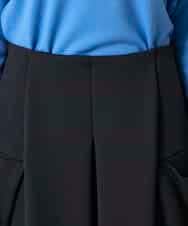 RHHAE19450 HIROKO KOSHINO(ヒロココシノ) 立体フレアダンボールスカート /日本製 ブラック