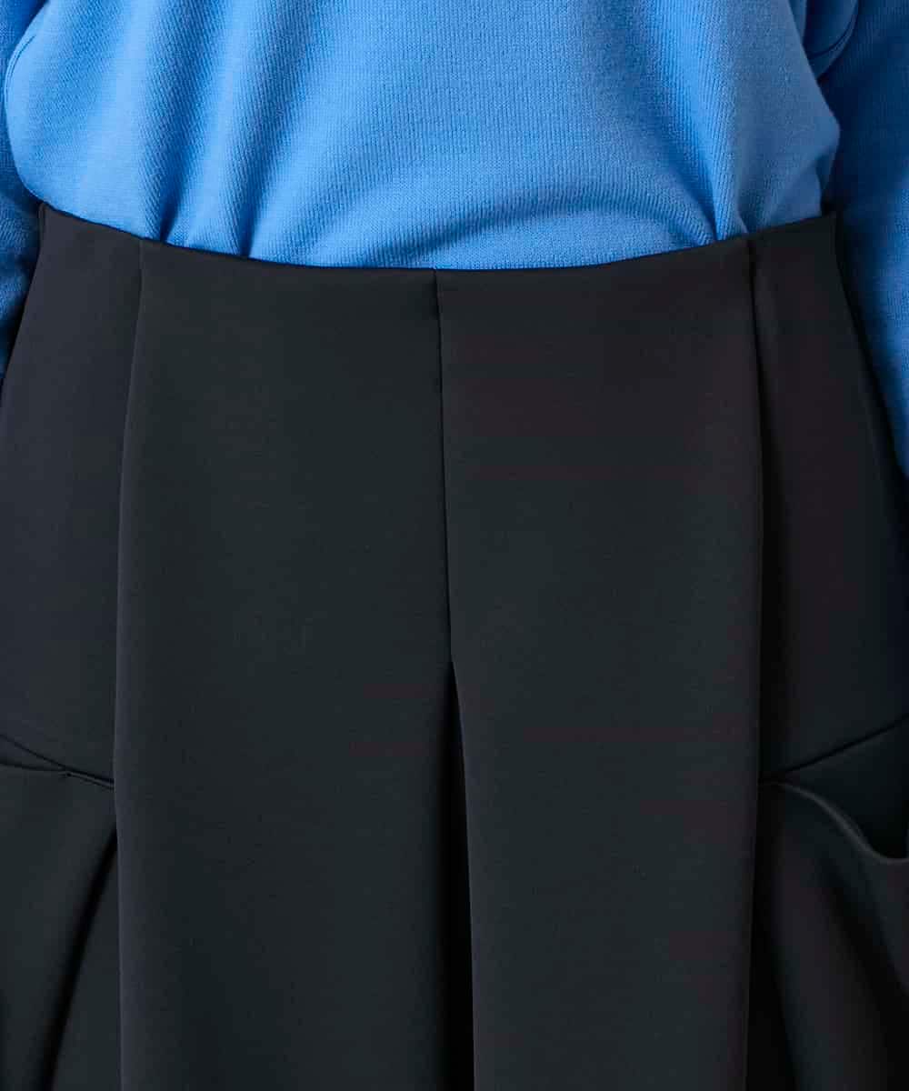 RHHAE19450 HIROKO KOSHINO(ヒロココシノ) 立体フレアダンボールスカート /日本製 ブラック