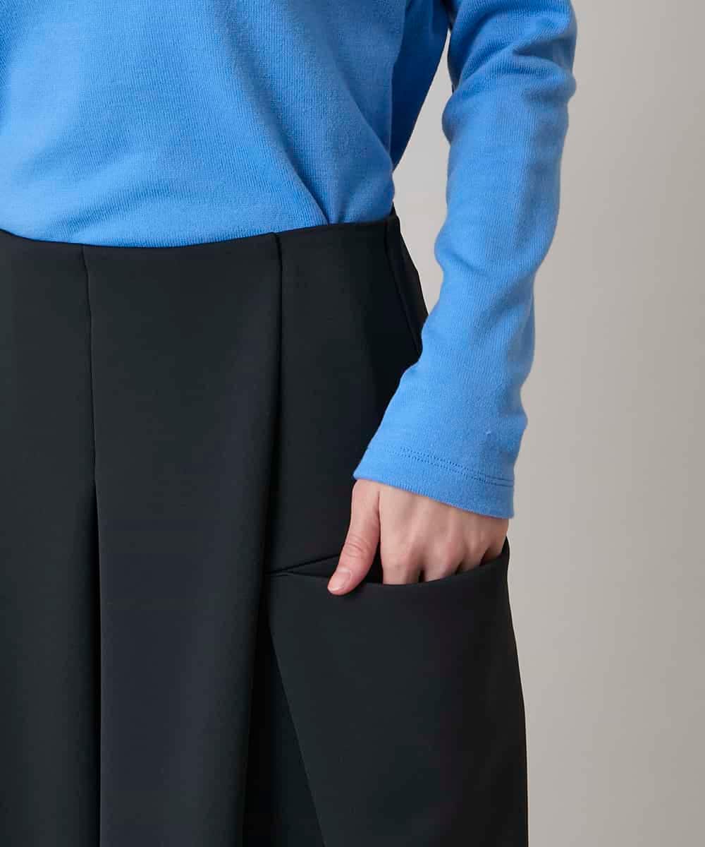 RHHAE19450 HIROKO KOSHINO(ヒロココシノ) 立体フレアダンボールスカート /日本製 ブラック