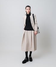 RHHAG15390 HIROKO KOSHINO(ヒロココシノ) アシンメトリータックデザインスカート /洗える ベージュ