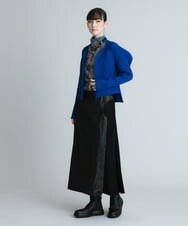 RHHAS54540 HIROKO KOSHINO(ヒロココシノ) 【日本製】フェイクレザードッキングスカート グレー