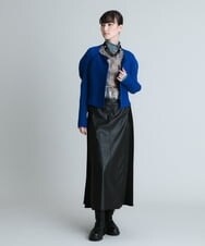 RHHAS54540 HIROKO KOSHINO(ヒロココシノ) 【日本製】フェイクレザードッキングスカート グレー