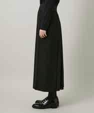 RHHCD35490 HIROKO KOSHINO(ヒロココシノ) 異素材コントラストスカート/日本製/洗える ブラック